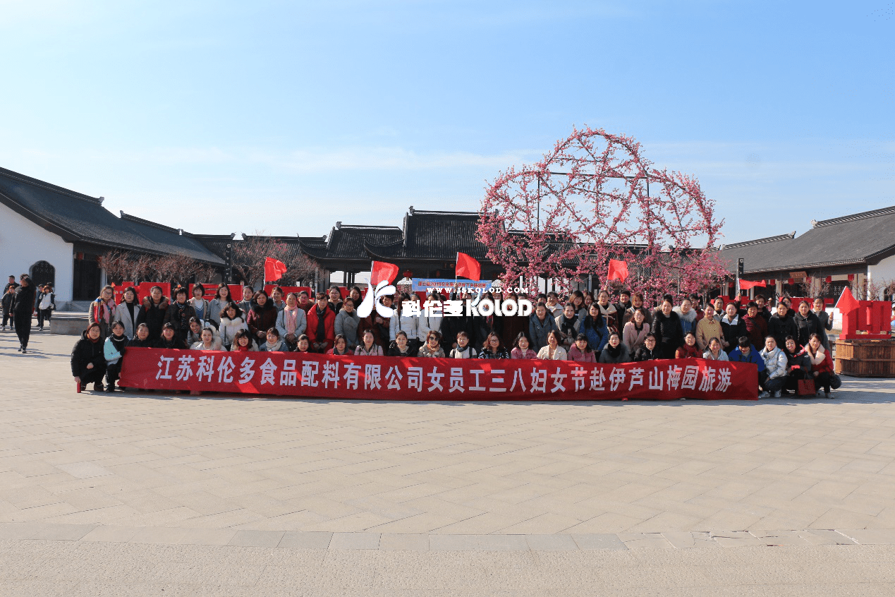 煙花三月梅花開(kāi)，“三八”佳節笑開(kāi)懷 （江蘇科倫多“三八節”組織女工赴伊蘆山梅園旅游紀實(shí)）