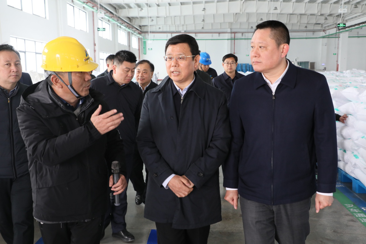 連云港市委常委、常務(wù)副市長(cháng)胡建軍蒞臨科洛吉公司調研指導工作